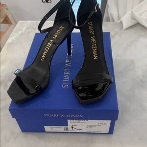 Stuart Weitzman Glossy Black Heels